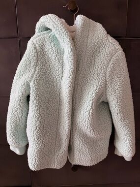 Cat & Jack Sherpa Hooded Jacket - Mint Green 5T